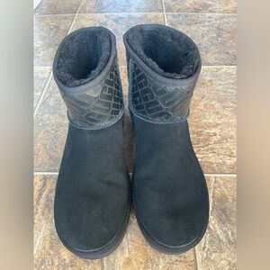 UGG Classic Mini II Logo Boots- Black, Women’s Size 9